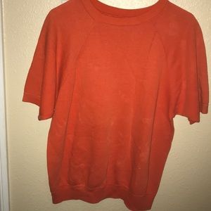 Orange vintage short sleeve sweater
